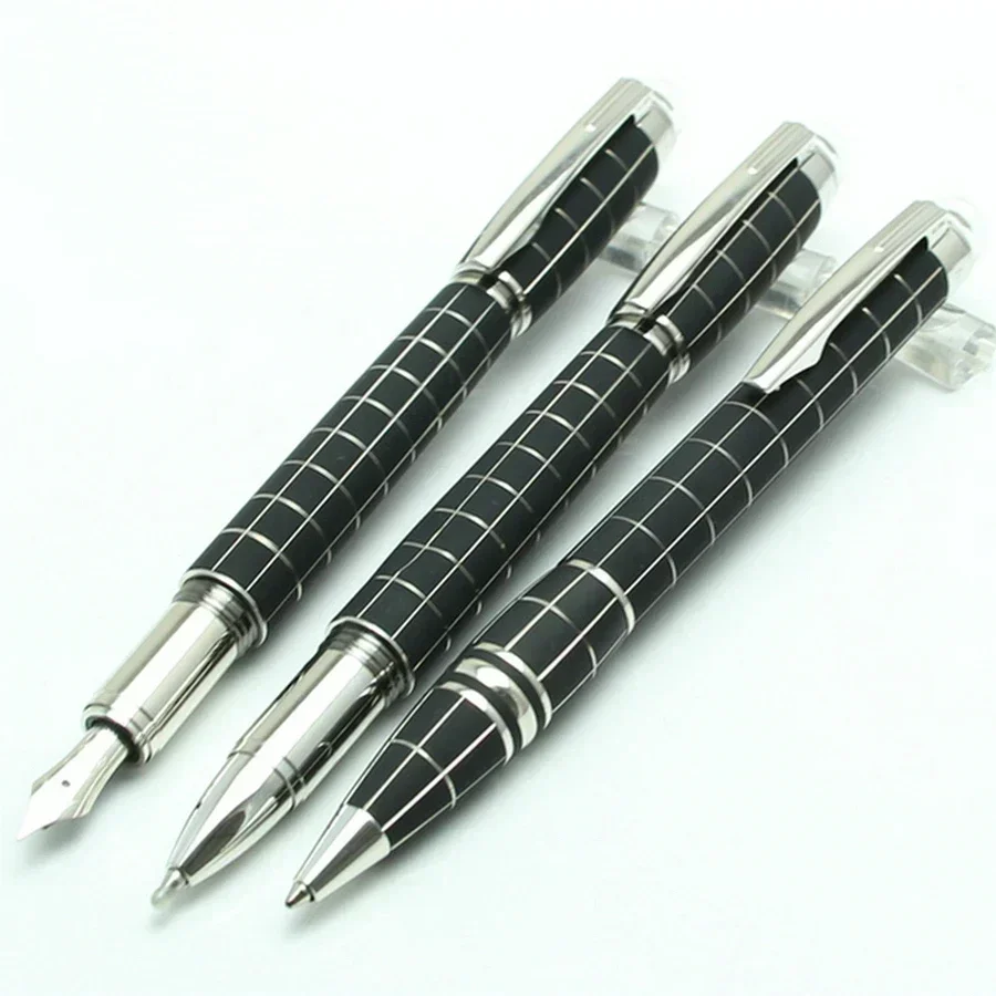 مجموعة خاصة متعددة MB الراتنج الأسود رقعة الشطرنج كريستال Sta Rollerball جل قلم حبر جاف تصميم فريد من نوعه مكتب مع المسلسل