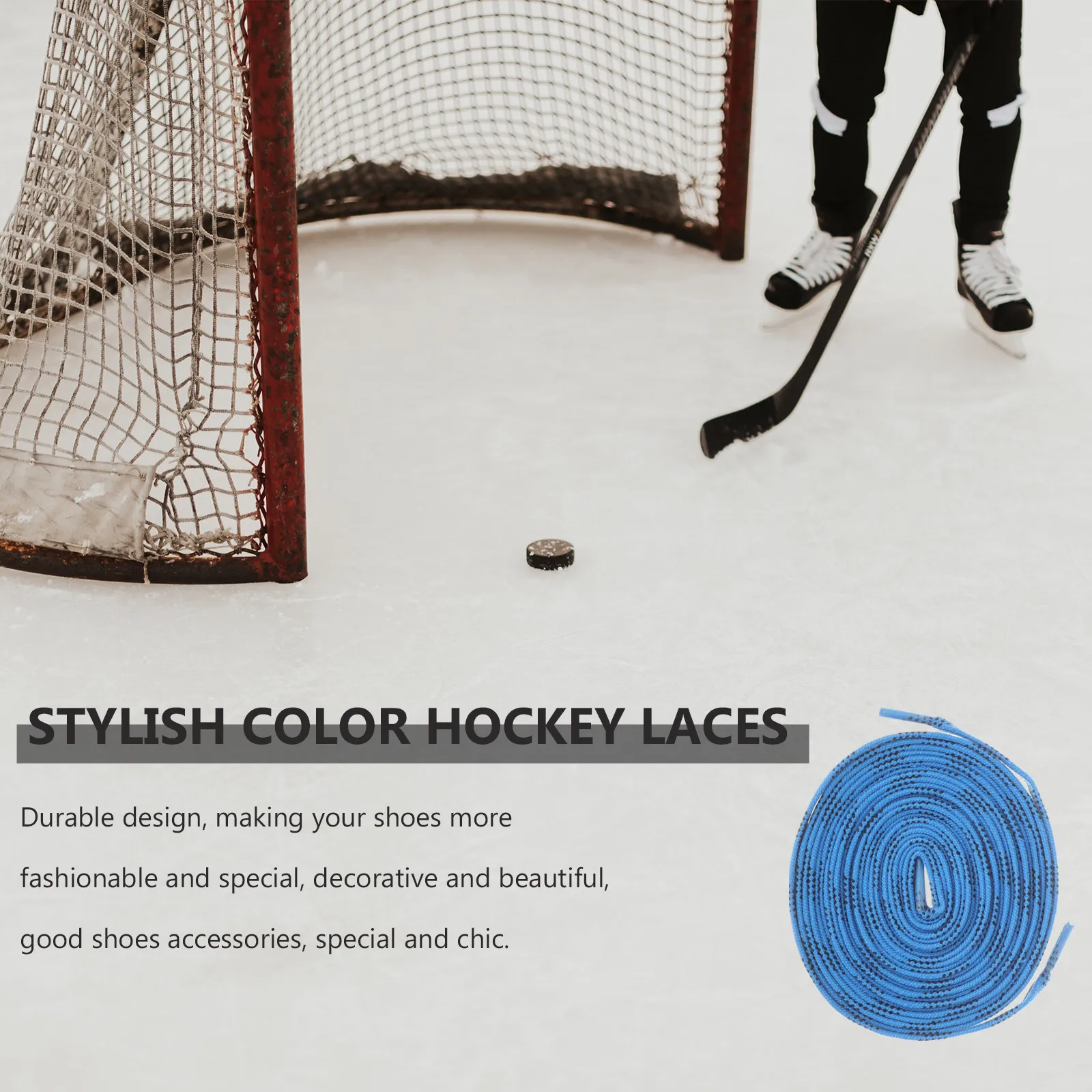 

1 пара хоккейных шнурков для коньков, роликовых коньков, кроссовок, высококачественные полиэстеровые плоские шнурки, износостойкие