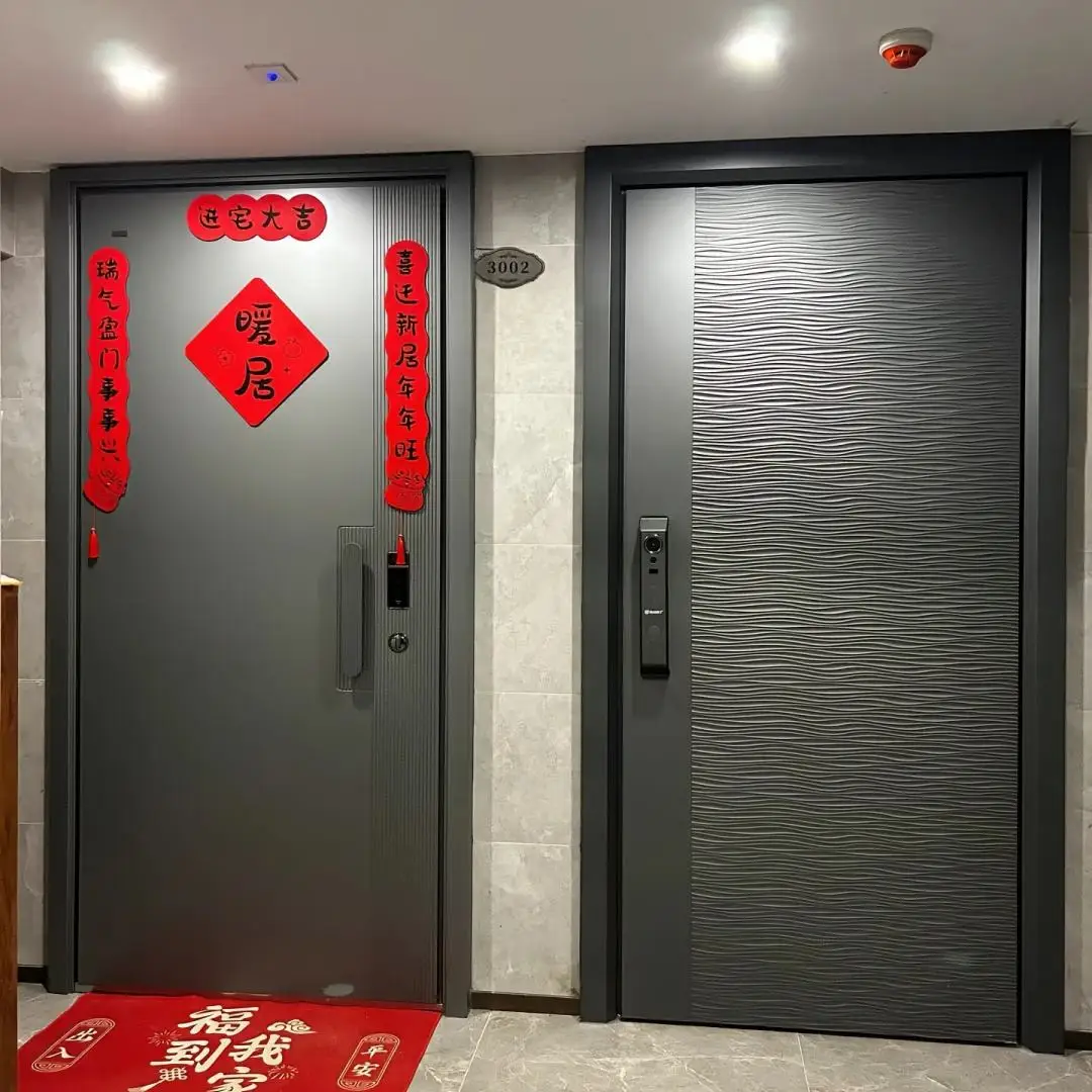 Made in China High Quality Entrance Door Practical Noise Reducing Hinged Doors Heavy Duty Anti Theft Aluminum Alloy Doors