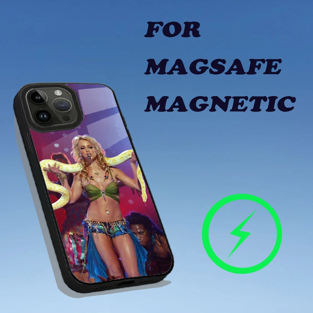 Singer B-Britney S-Spears Phone Case For iPhone 16,15,14,13,12,11,Plus,Pro,Max Mini Magsafe Magnetic Wireless Charging