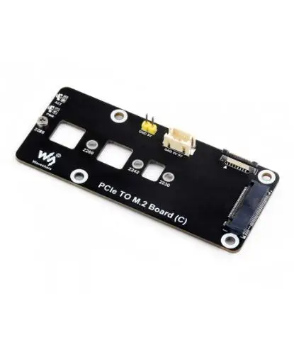 PCIe To M.2 Adapter Board (C) for Raspberry Pi 5, Supports NVMe Protocol M.2 Solid State Drive, High-speed Reading/Writing