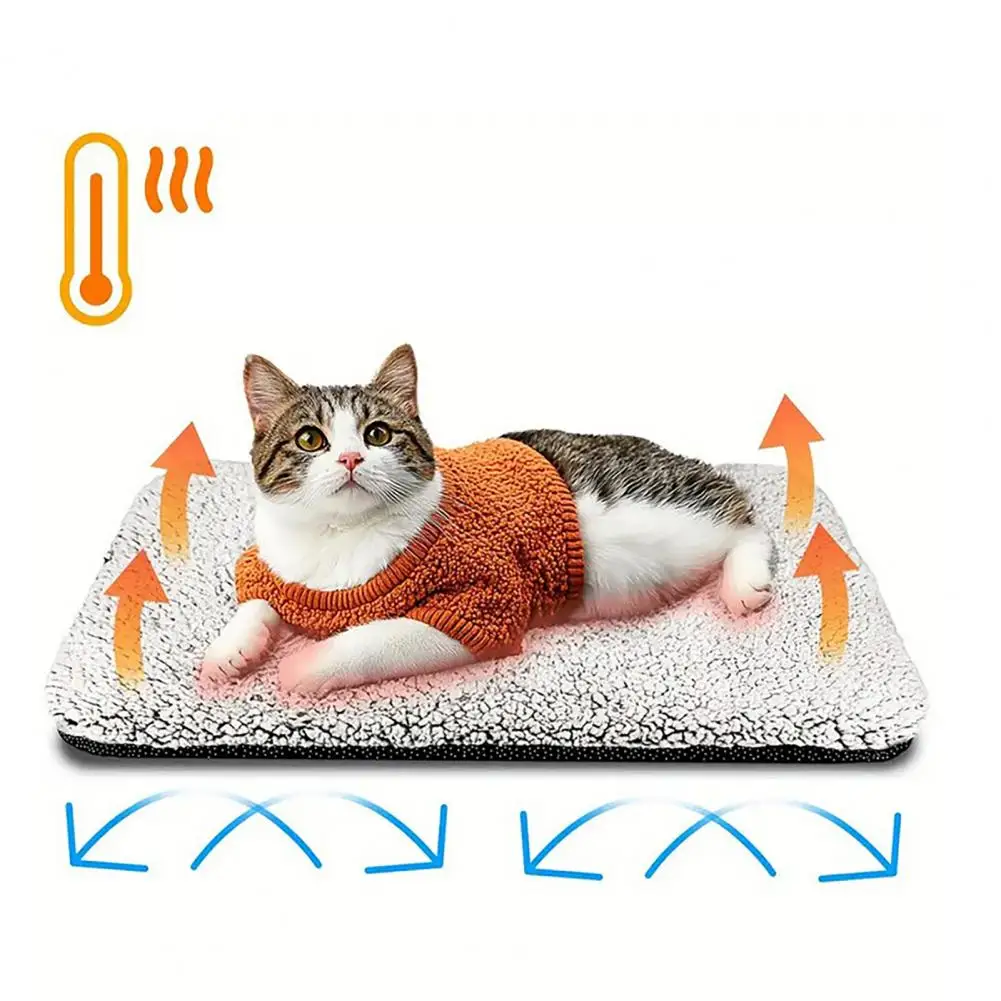 Warm Dog Mat No Electricity Self Warming Pet Mat Self Heating Cat Pad with Non-slip Base Thermal Pet Mat Bed for Dogs Cats