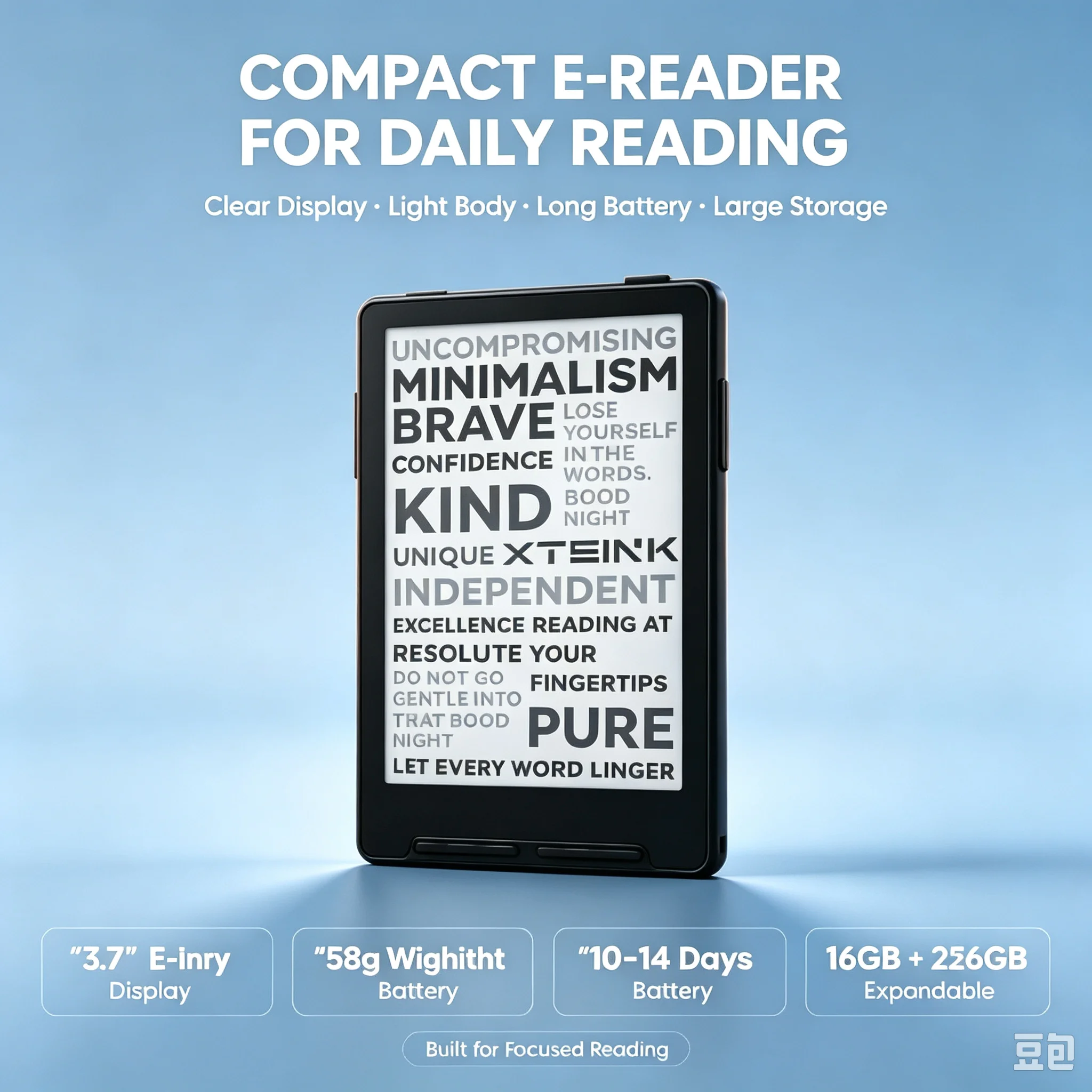 XTEINK X3 Ebook Reader CrossPoint E-Ink Screen Magnetic 16GB Ultrathin Portable Eye-friendly E Reader XTEINK X4