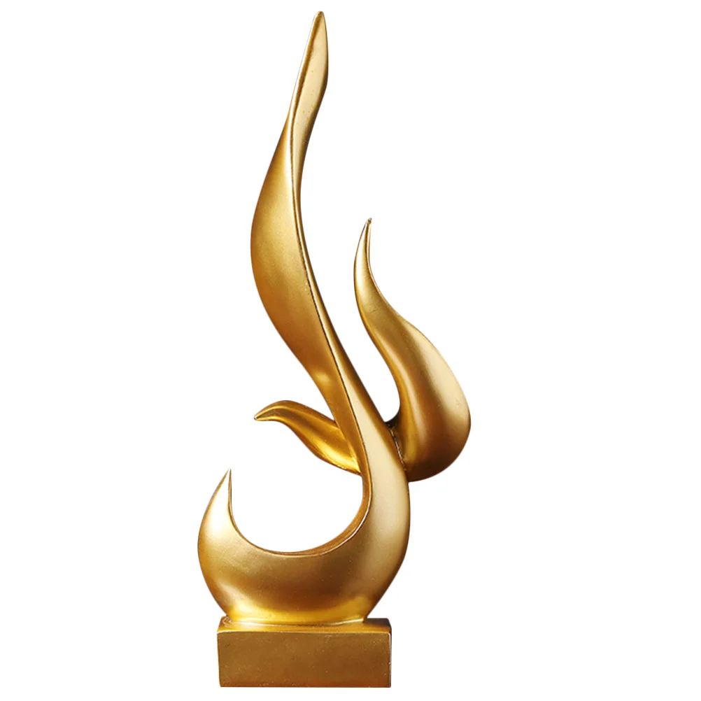 

Abstract Flame Resin Statue Decor for Dining Table Living Room Entrance Wine Cabinet Home Office Desktop Craft Centerpiece