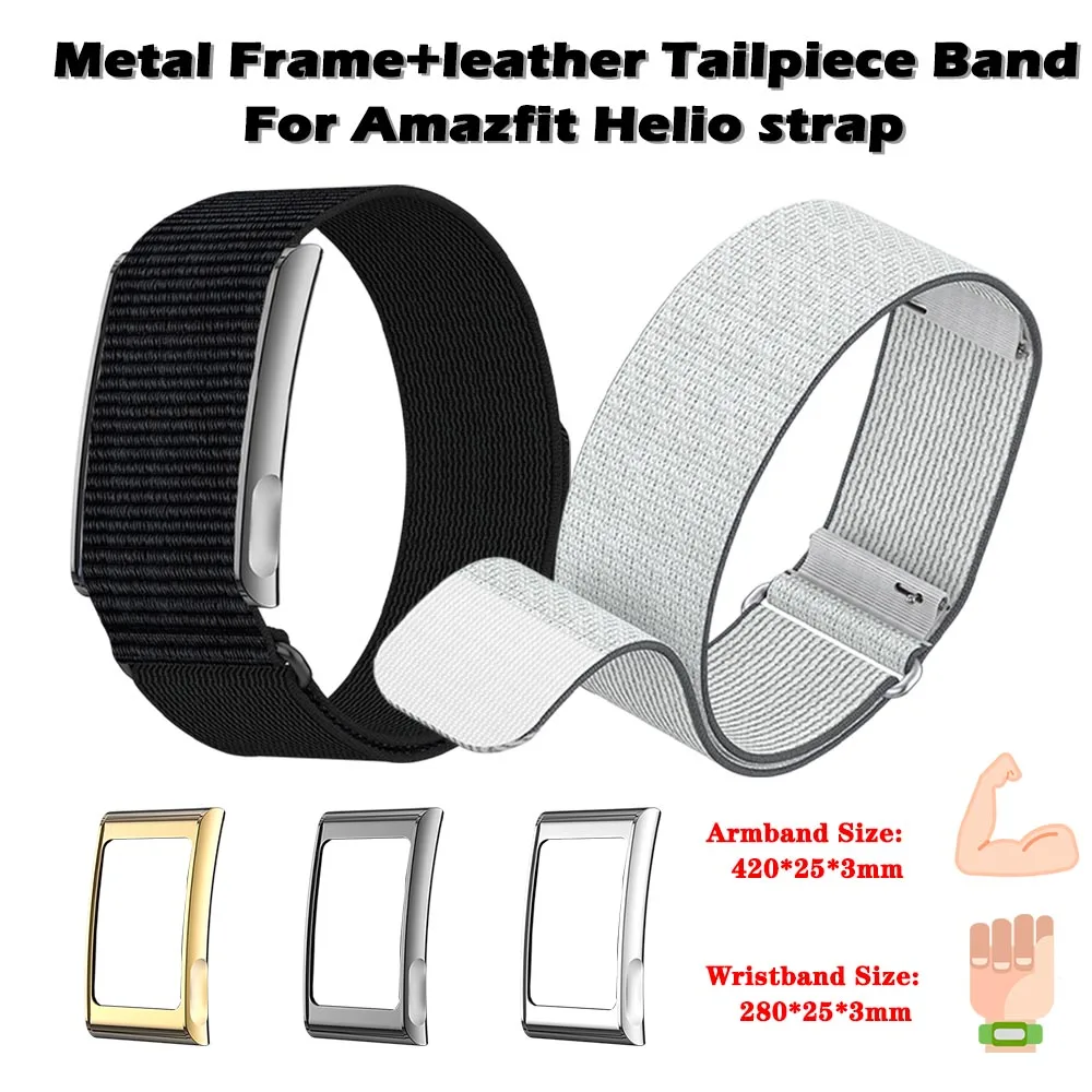 

Metal Frame+nylon Band for Amazfit Helio Strap Wristband/armband Biceps Sports Replacement Accessories for Amazfit Helio Strap
