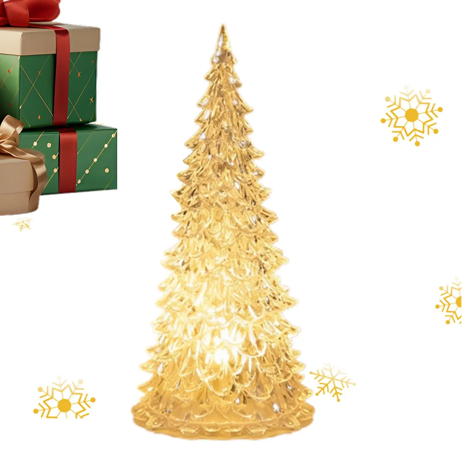 LED Christmas Tree Decor 7-Color Changing Seasonal Nightlight Tabletop Christmas Tree with Lights for Holiday Party Living Room