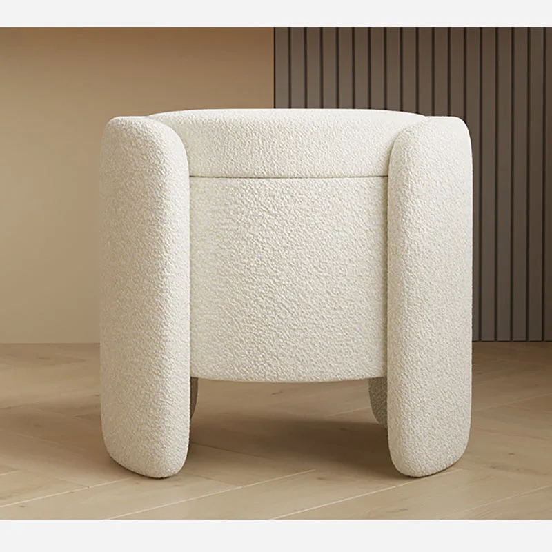 Bedroom Makeup Stool Multi Functional Storage Stools Living Room Chairs Soft Lamb Cashmere Muebles Multifuncionales Furniture