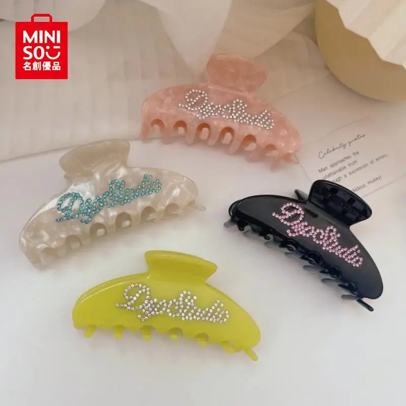 

Kawaii Miniso Anime Large Size Hairpin Cute Barbie Cartoon Fashionable Exquisite Acetic Acid Water Drill Headwear Girls Gifts