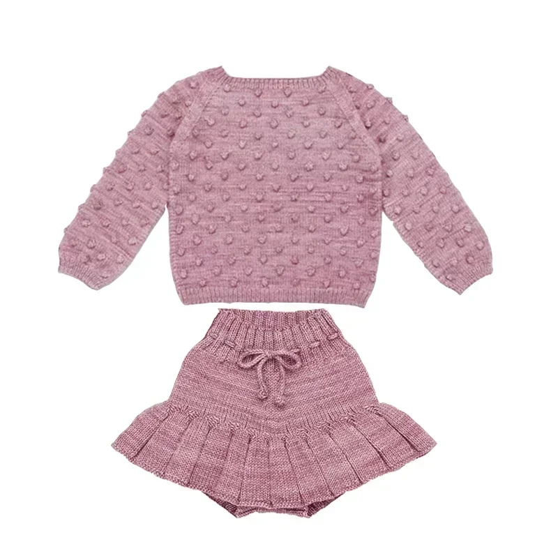 Girl Sweaters Popcorn Knit Pullover Toddler Baby Girl Sweater Girls Knitwear Sweater for Girls Baby Clothes Autumn Winter