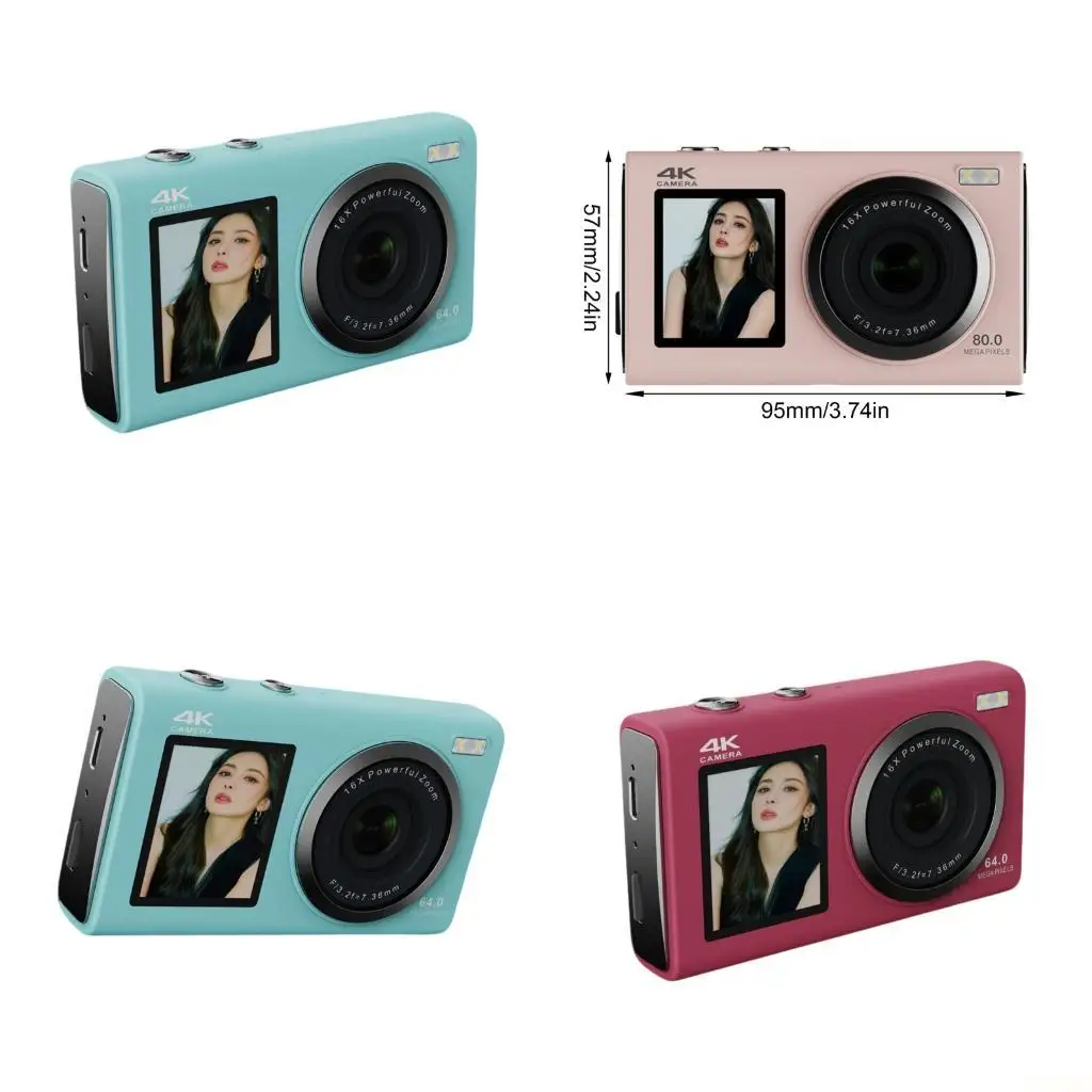 

B03F Youth Friendly 4K Double Screen Digital Camera 8000W Pixel Automatic Focuses Multiple Mode