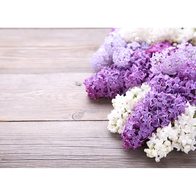 Vinyl Custom Photography Backdrops Props Flower Wooden floor Photo Studio Background ZLDT-17