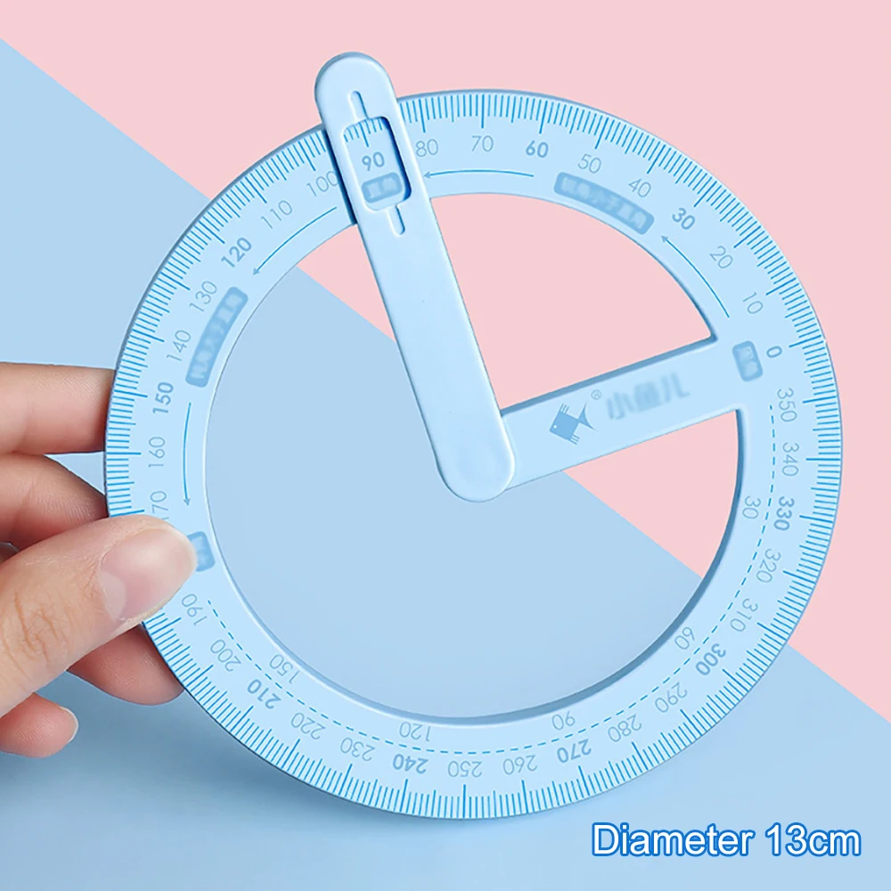 360 degree activity angle teaching tool, student math protractor, multifunctional angle ruler demonstrator