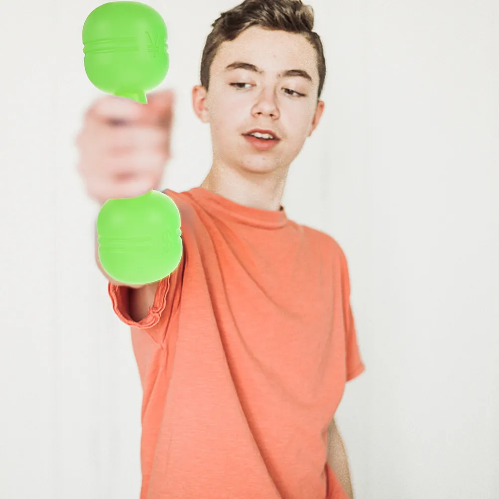 4Pcs Kids Hand Dumbbells Plastic Sound Effect Weights Set Safe Fitness Equipment Indoor Strength Coordination Exercise Gym Gear