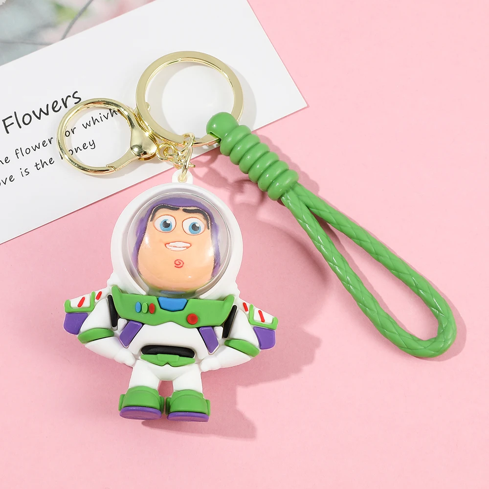 Cartoon Anime Film Toy Story  Toys Figure Woody Buzz Lightyear Keychain Action Jessie Woody Alien Key Ring Toys for Kids Gift