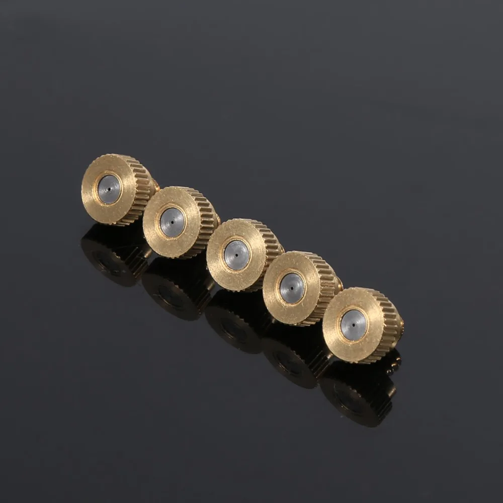 20 Pack 0.4mm Orifice Misting Nozzles 10/24 UNC Thread Brass Material Nozzle Low Pressure Adjustable Fine Atomization Nozzle