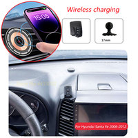 For Hyundai Santa Fe 2006-2012 15W Car Wireless Charger Phone Holder Rotatable Magnetic Bracket Fast Charging Accessories