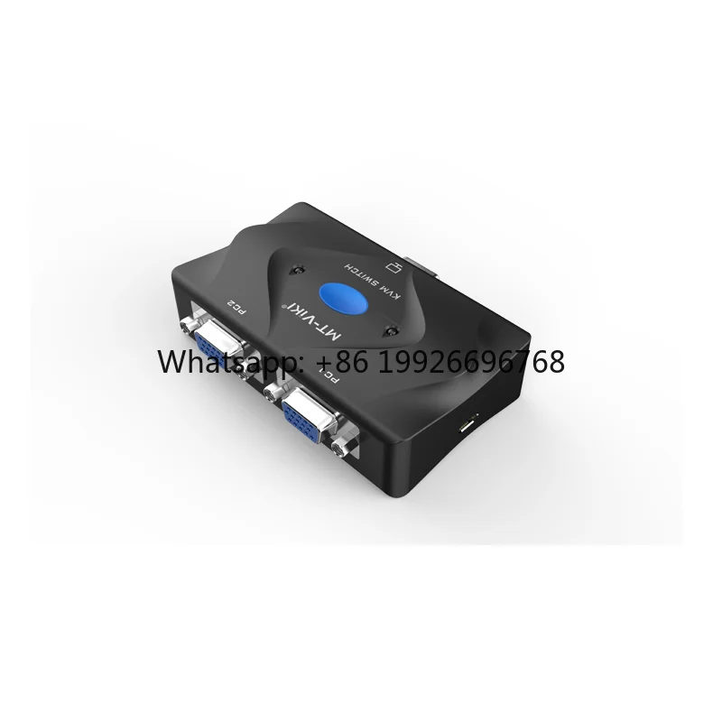 MT-201-KM 2 Port USB VGA  KVM Switch with Desktop Controller