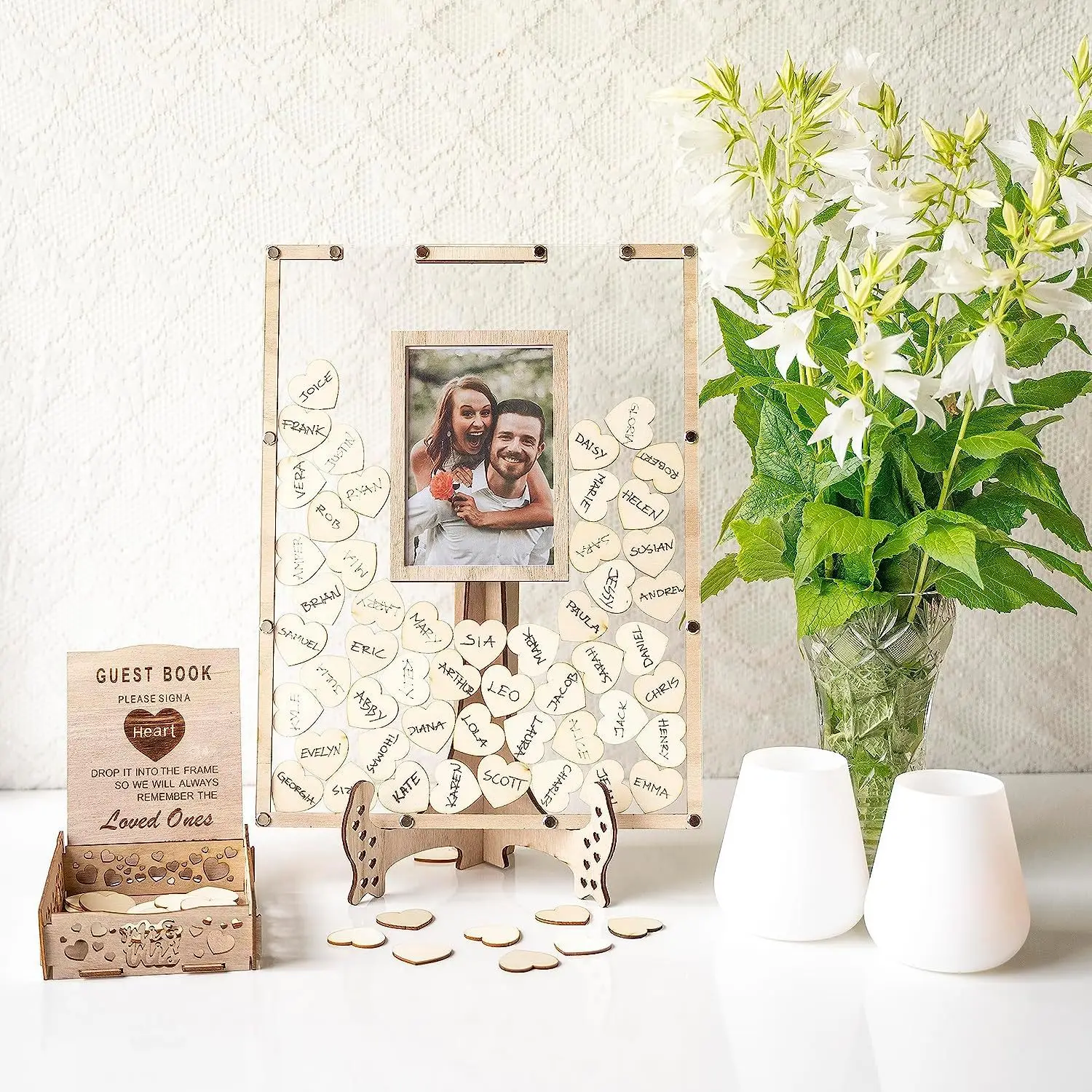 Creative Wedding Sign-in Table Acrylic Photo Frame Wedding Birthday Commemorative Sign-in Photo Frame Ornament Decoration