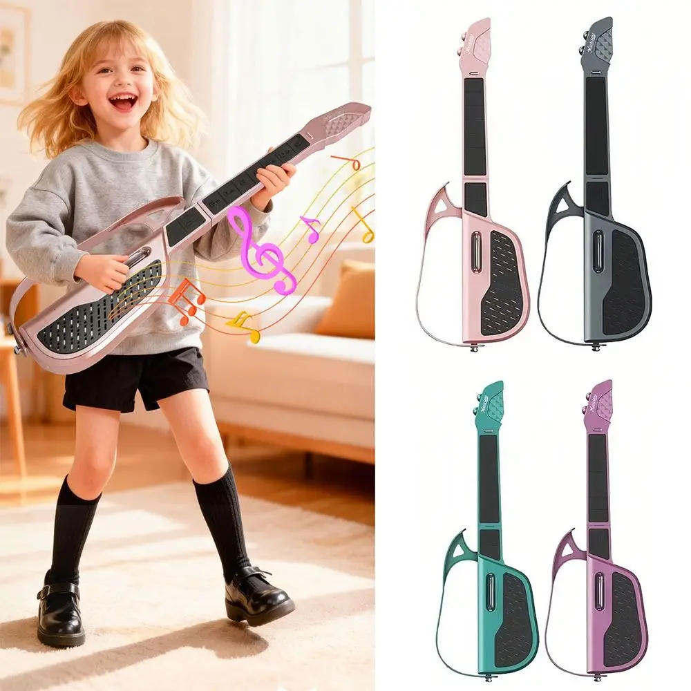 

Automatic Transmission Smart Stringless Guitar Foldable Two Levels Volume Kids Electric Musical Guitar with LED Light