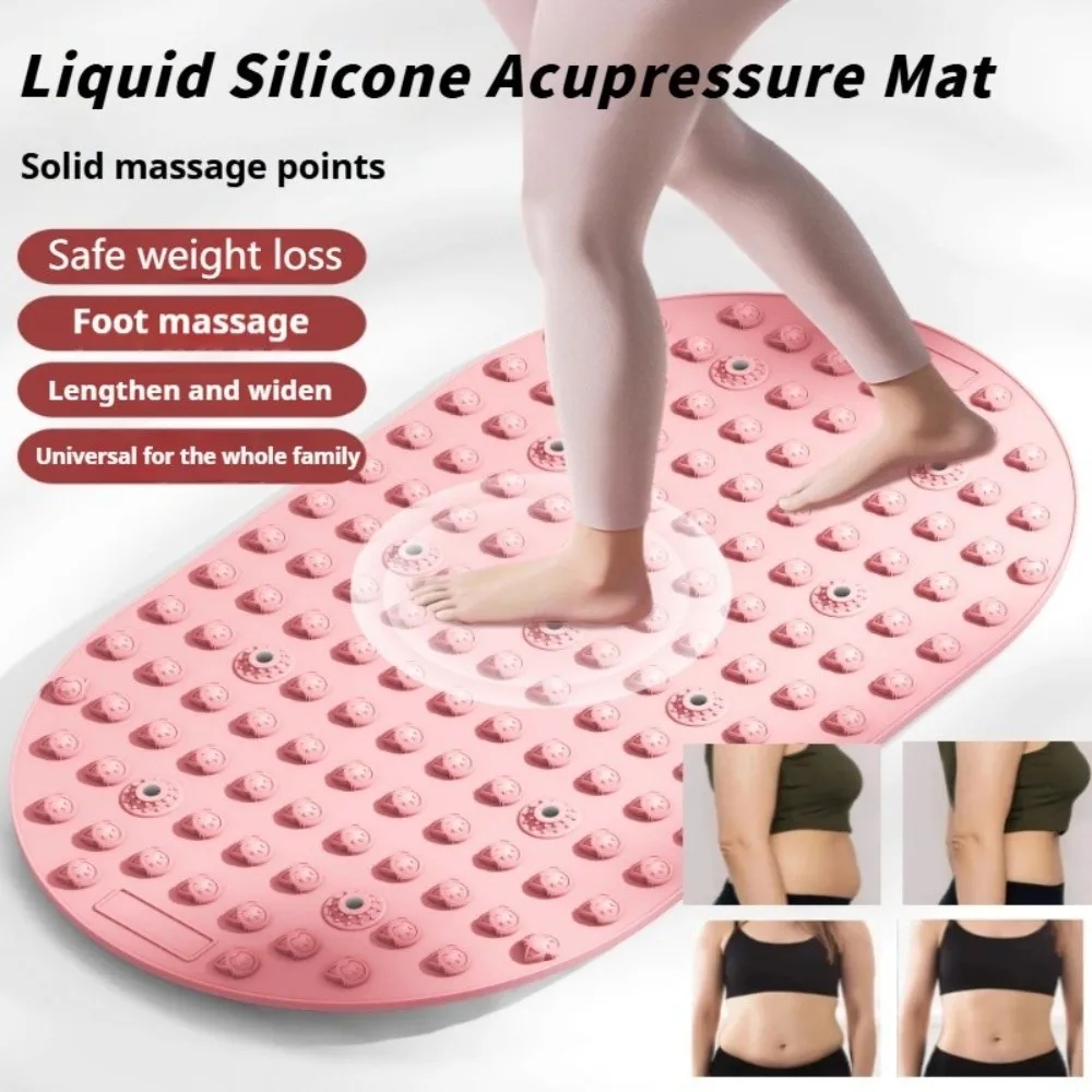 45x75cm Foot Massage Pad Liquid Silicone Anti-Slip Foot Mat Sweat-Proof Heat-Resistant Jogging Mat