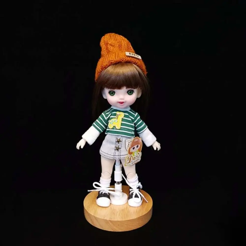 1/3 1/4 1/6 1/8 Pop Stand Houten Basis Verstelbare Pop Display Houder Stabiele Basis Roestvrij Stalen Ondersteuning Pop Beugel