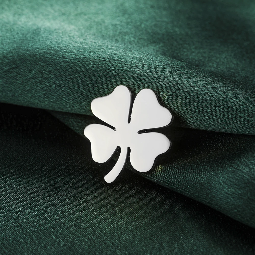 Dawapara Kleeblatt-Brosche mit Kleeblatt, Dreifaltigkeitsknoten, irisches Glückssymbol, St. Patricks Day, Edelstahlschmuck – Detail 18