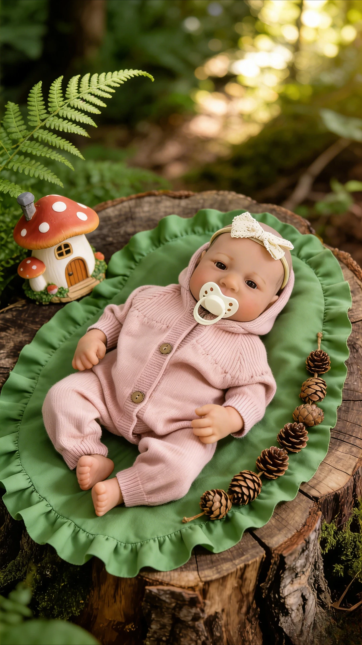 19inch Silicone Reborn Baby Doll Levi Full Body Realistic Awake/Sleeping Newborn Size 3D Skin with Visible Veins Painted Finishe