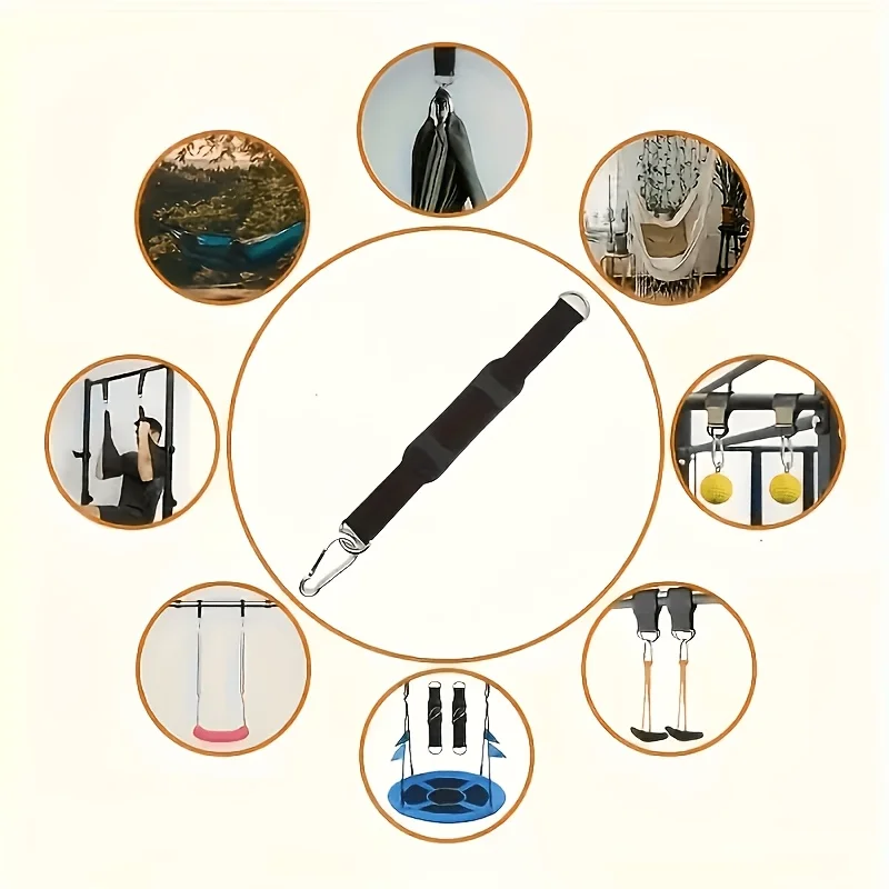 2pcs Extended Heavy-Duty Nylon Fitness Training Straps with Metal Hooks Multi-Functional Suspension Straps Durable Nylon Webbing image 6
