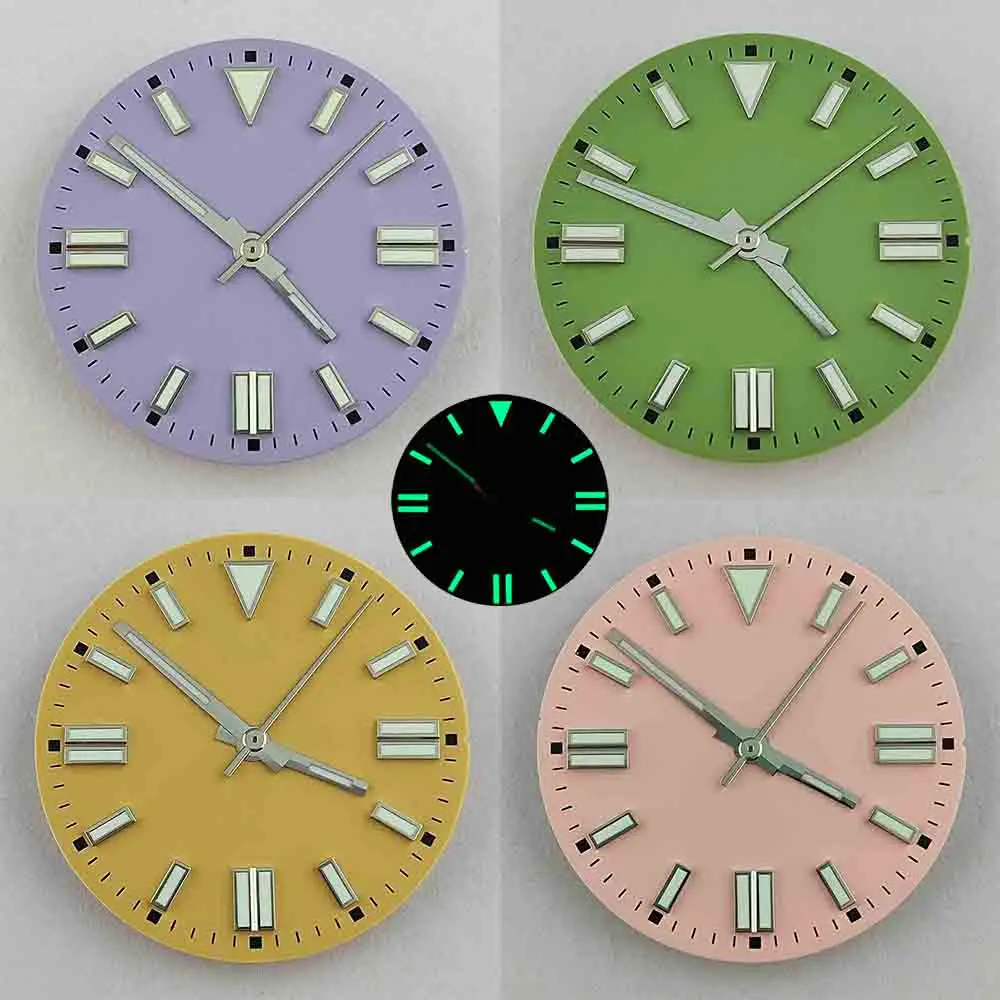 

NH35 watch dial NH35 hands suitable for NH35 movement green Luminous watch dial hands replacement accessories