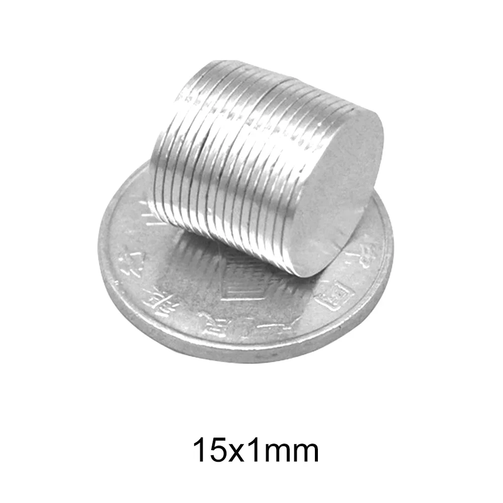 15x1 ملم مغناطيس دائري قوي 15 مللي متر × 1 مللي متر مغناطيس ورقة السائبة 15x1 مللي متر للثلاجات المنزلية والمكاتب لتقوم بها بنفسك 15*1 ملم