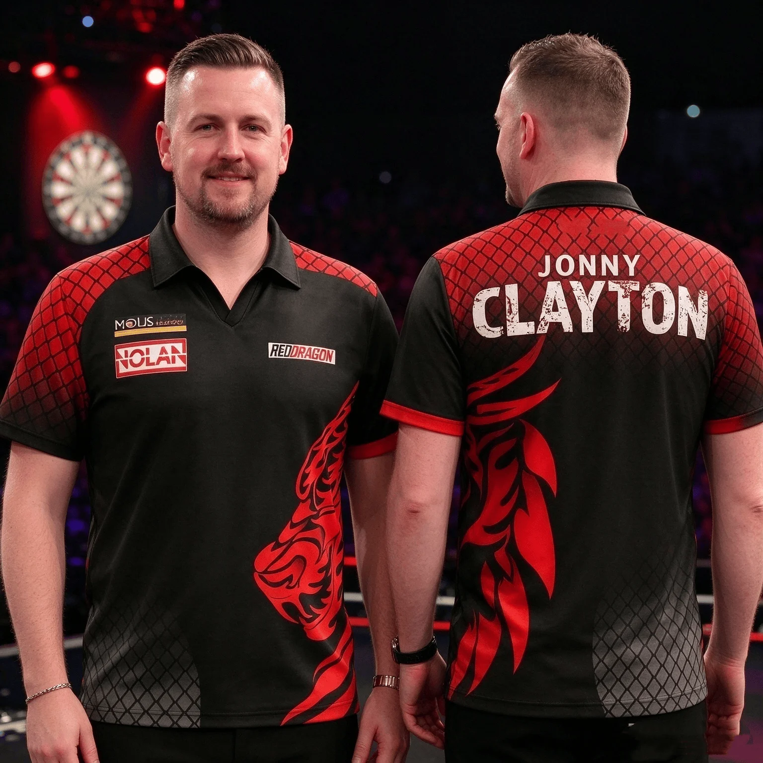 2026-27 Jonny Clayton The Ferret Edition Darts Shirt 2026 Wales Jersey Dragon Style Men Sportswear Quick Dry Top