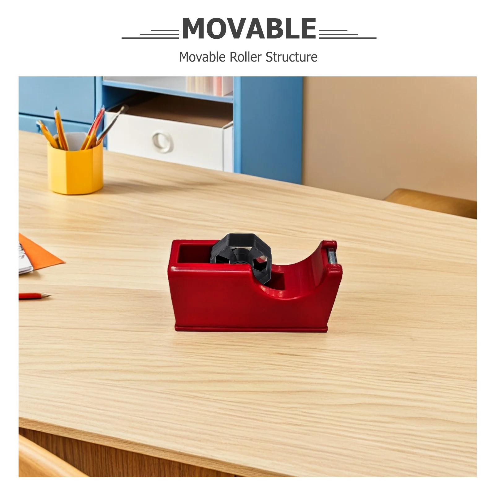 3 مجموعات من موزع الشريط المكتبي المتداول الأساسية السلس لاصق حامل استبدال جزء لملحقات منظم المكتب