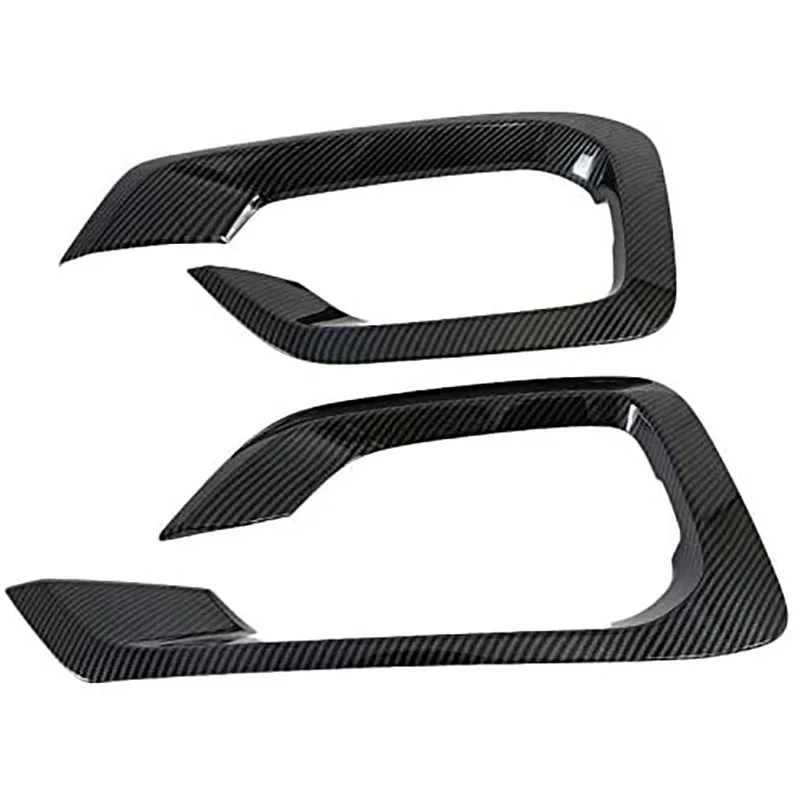 Car Carbon Look Front Fog Light Lamp Cover Trim Protect Frame For Hyundai Grand Starex H-1 I800 2018-2020 Car Styling