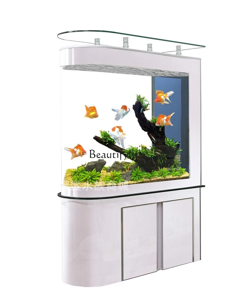 Living Room Small Household Large Floor Entrance Partition Aquarium Bottom Filter Change Water Fish Tank