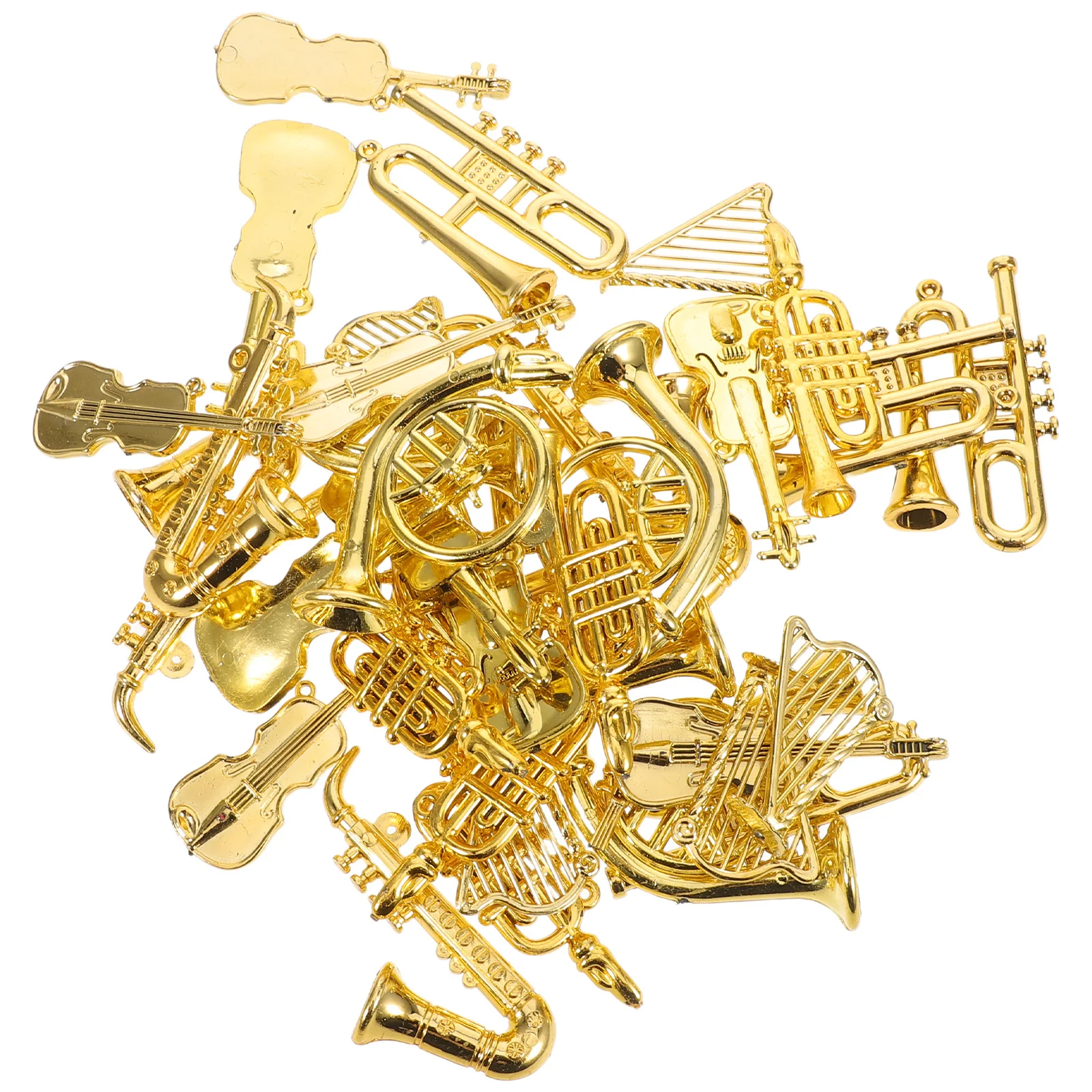 35 قطعة أداة مصغرة الحلي مجموعة الغيتار الكمان البيانو ديكور لدمية صغيرة يعرض عطلة شجرة الديكور الموسيقى