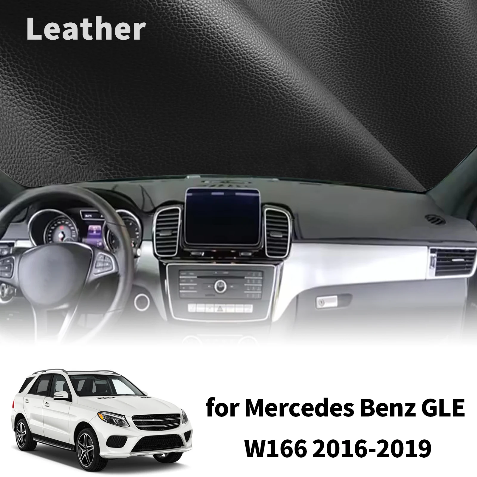 for Mercedes Benz GLE W166 2016 2017 2018 2019 Car Dashmat Dashboard Cover Pad DashMat Sunshade Protective Carpet Accessories