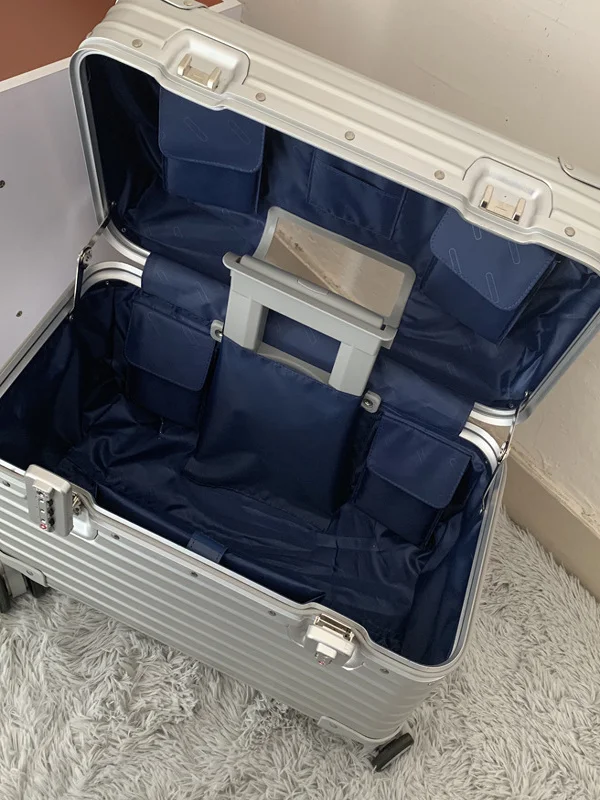 All Aluminum Alloy Travel Suitcase Photoaphy Lage Flip Top 20 Inch Camera Box Horizontal Version Men's Che-In Lage ...