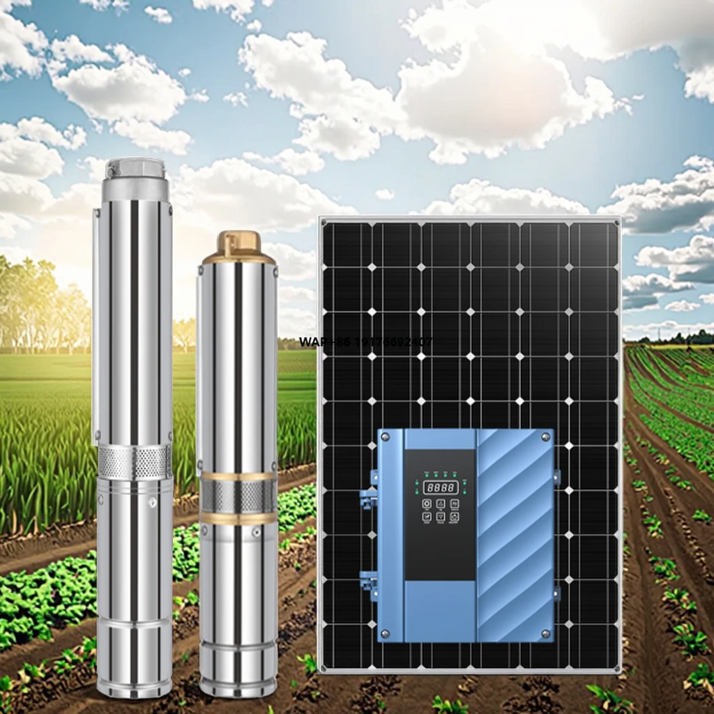 

2200W High Efficiency AC/DC Hybrid Borehole Pump Solar Solar Submersible Clean Water Pump High Pressure Sump Pump