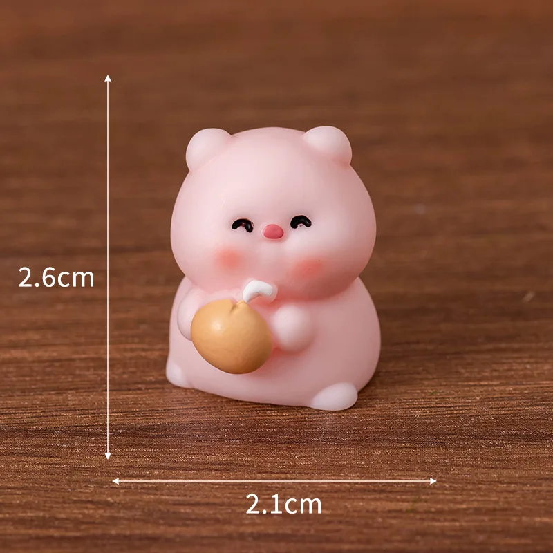 Figurines Miniatures Cute Cartoon Pig Desk Micro Landscape Ornaments For Home Decorations Room Decor DIY Dollhouse Accessories