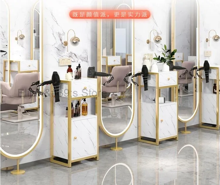 

Online celebrity hairdressing tool car beauty salon mirror rack mobile small cabinet barber shop tool cabinet hair salon special