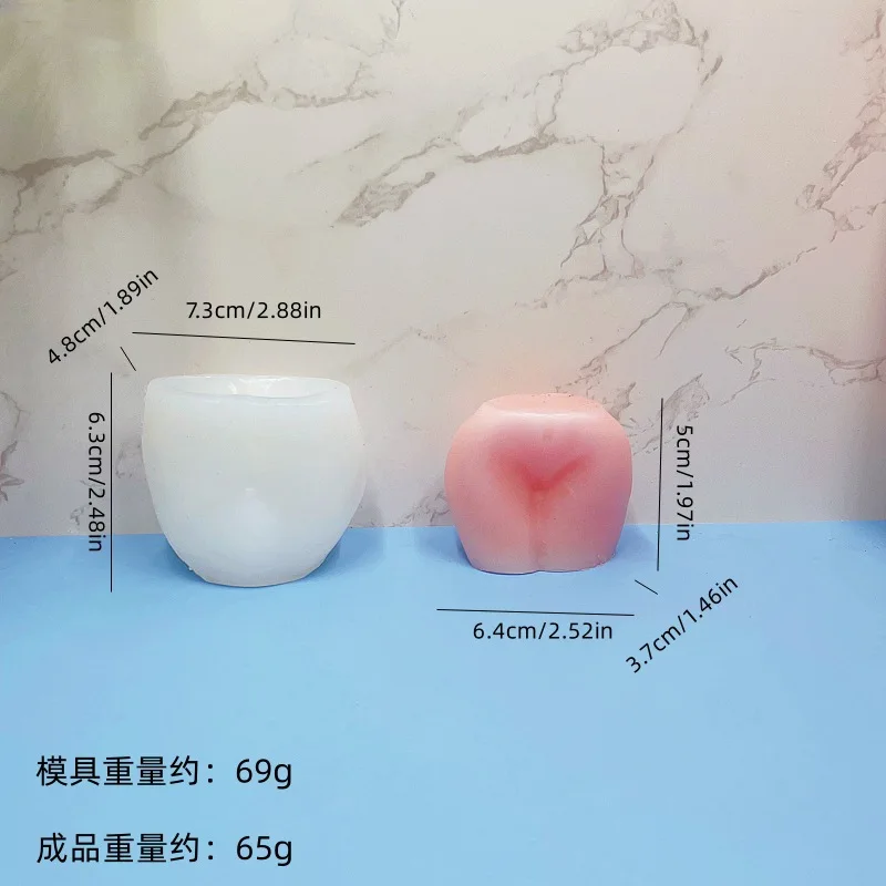 Human Body Silica Gel Ass Mold Aromatherapy Candle Plaster Decoration Epoxy Handmade diy Mold