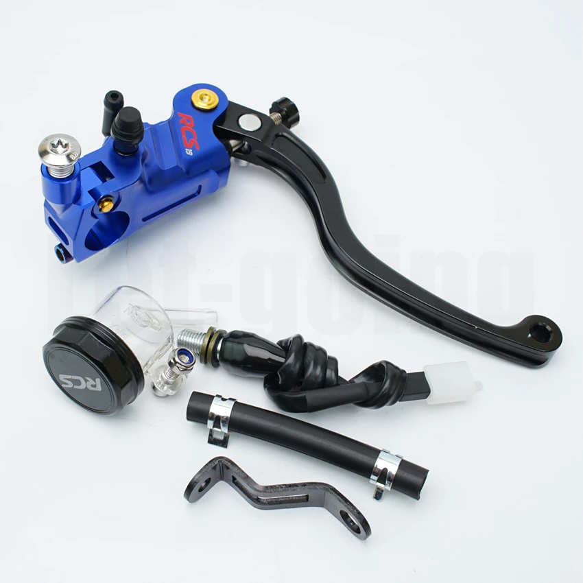 19RCS Racing Moto Bike Brake Clutch Lever, Right Master Cylinder 19mm Piston, Left Perch Line Cable Clutch Universal 22mm Lever