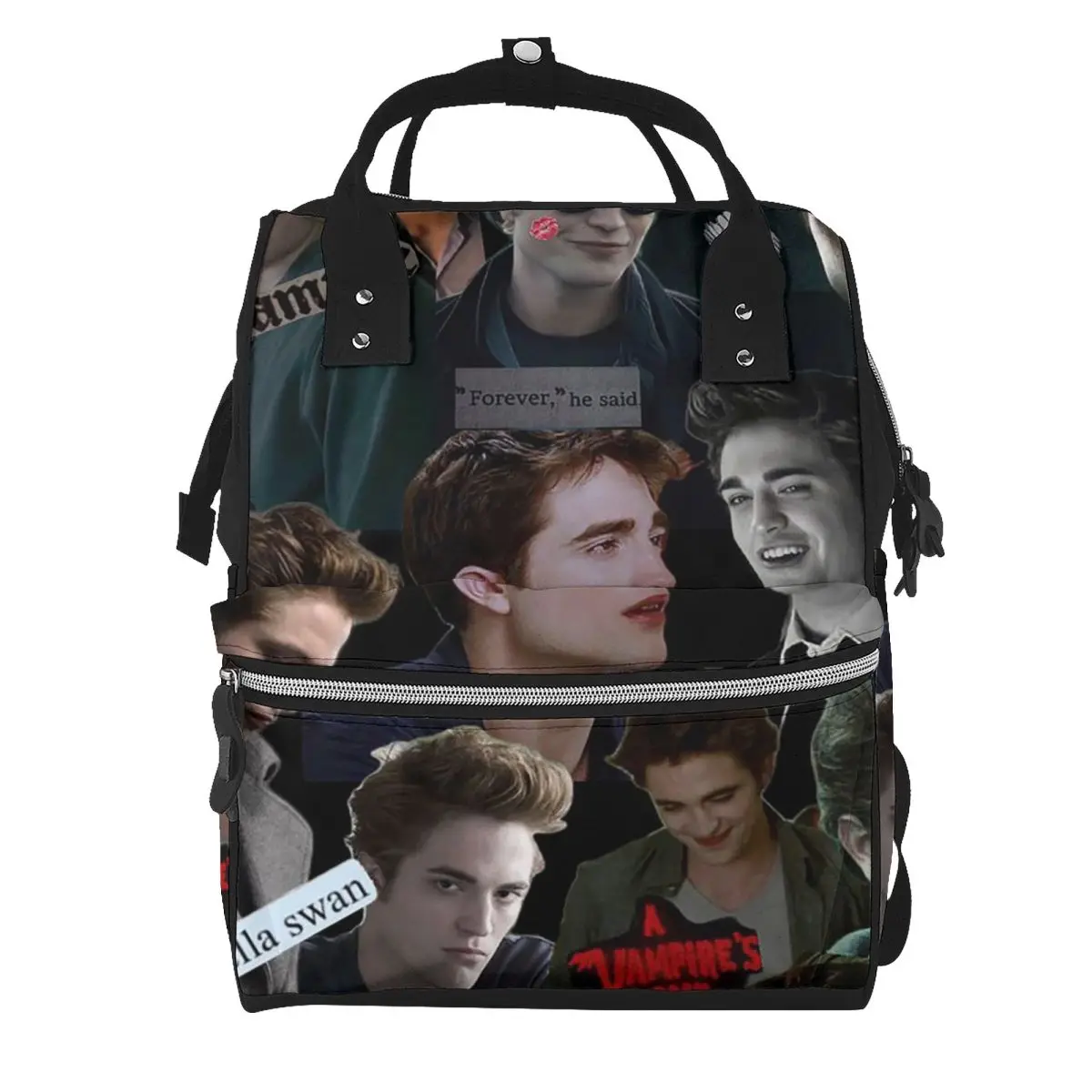 Edward Cullen Twilight Student Backpack School Bag Hiking Travel Daypack for Men Women Bookbag Shoulder Bags