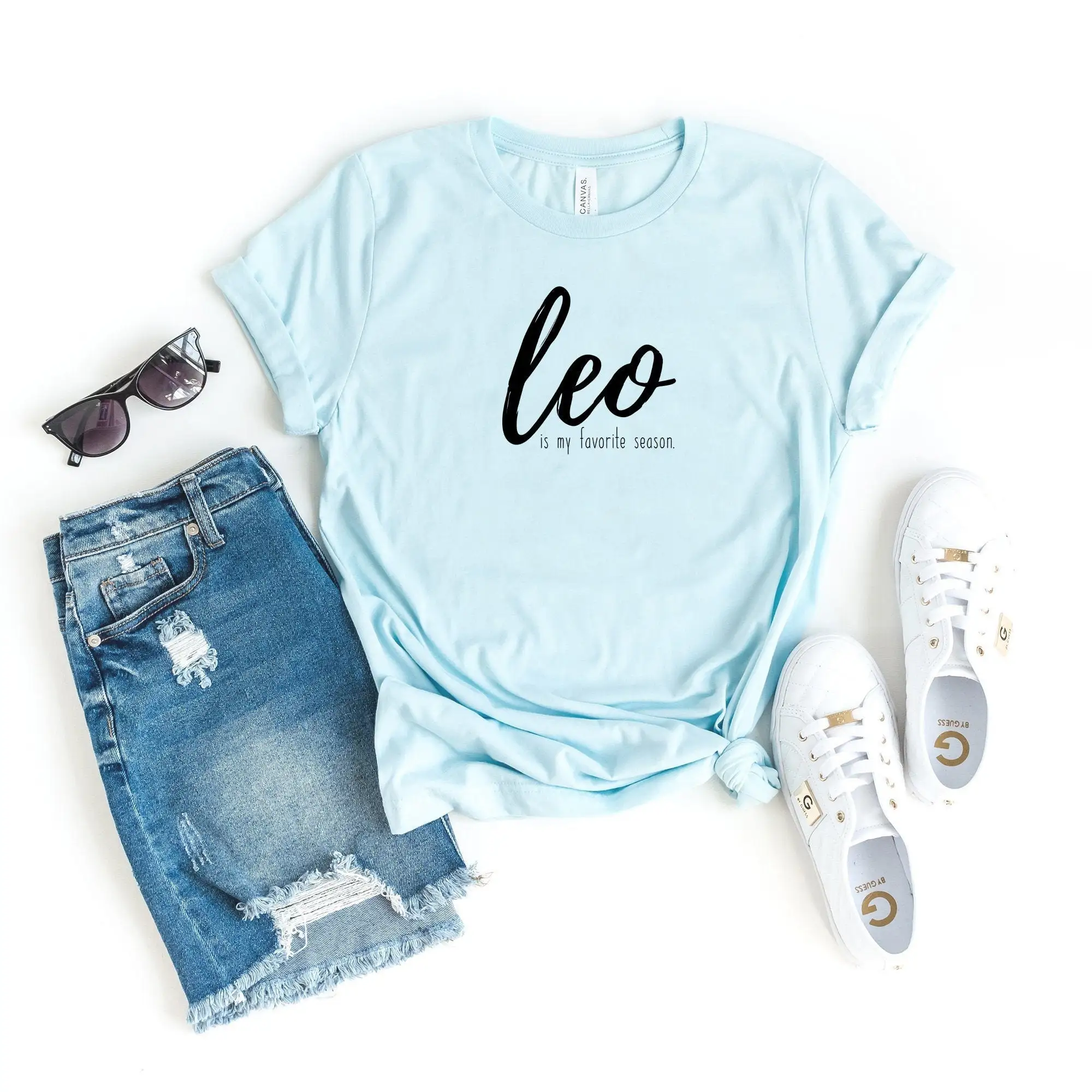 Leo shirt zodiac gifts astrology gift for women girl is my favorite season