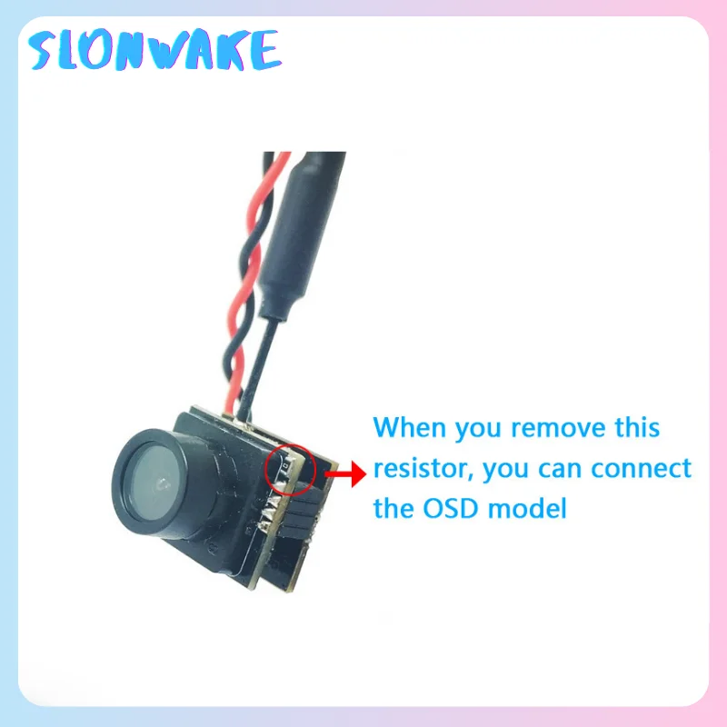Only 3.6g mini 5.8G FPV 48CH 25mW Transmitter VTX-CAM with 600TVL 120 degree AIO Camera for RC indoor FPV Racing Drone Parts