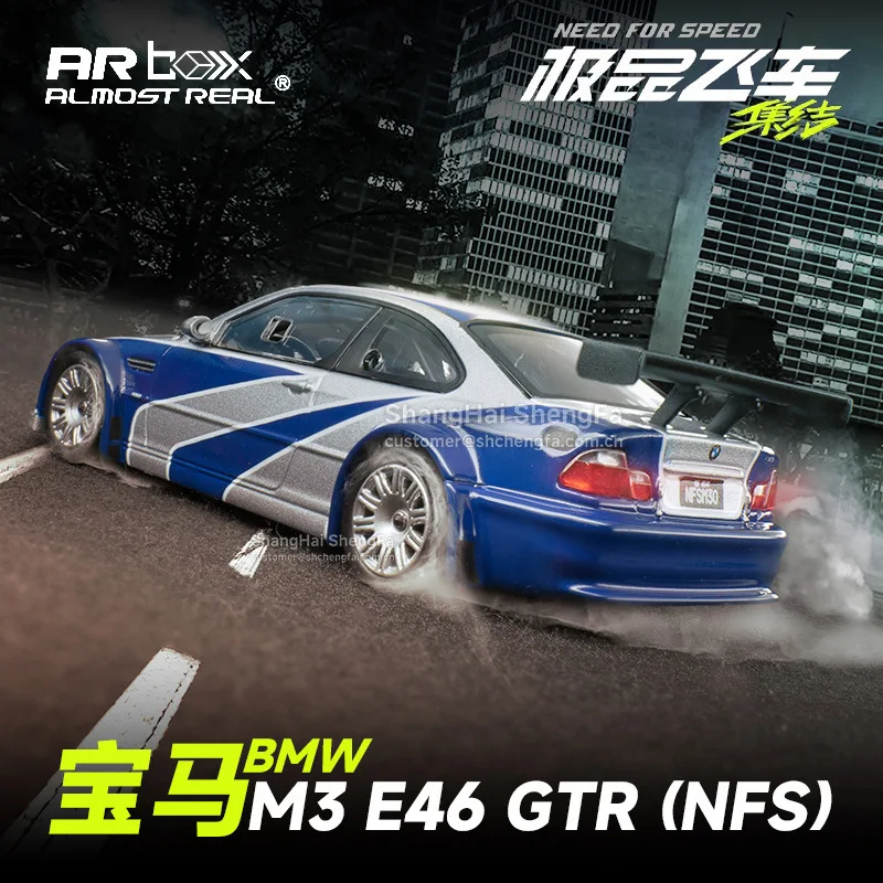 

Почти настоящий AR 1:64 BMW M3 E46 GTR «Need for Speed: Most Wanted» Edition — культовая литая модель автомобиля из сплава для видеоигр
