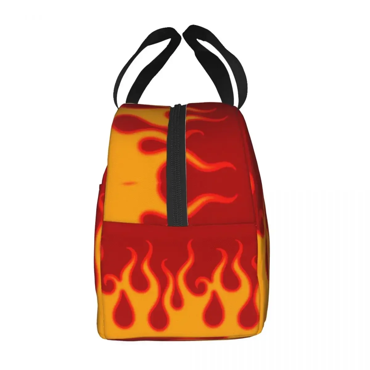 Aesthetic Pop Art Hot Fire Racing Flames Lunch Bag Cooler Thermal Insulated Lunch Container for Women Children Food Bags