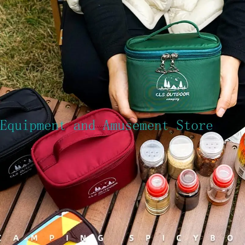 

Y1UC Portable Spice Shaker Seasoning Dispenser, 6Pcs Set with Rotating Lids & Travel Bag, Spice Jar, Salt and Pepper Shakers