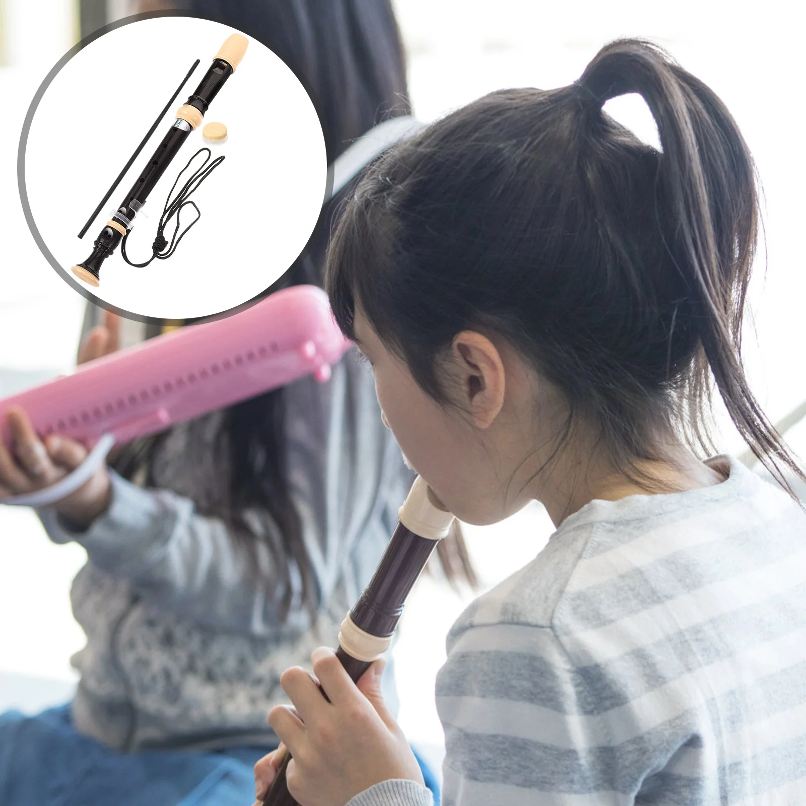 

Resin Flute Musical Recorder Cleaning Rod Instrument Instruments Flutes for Beginners Child