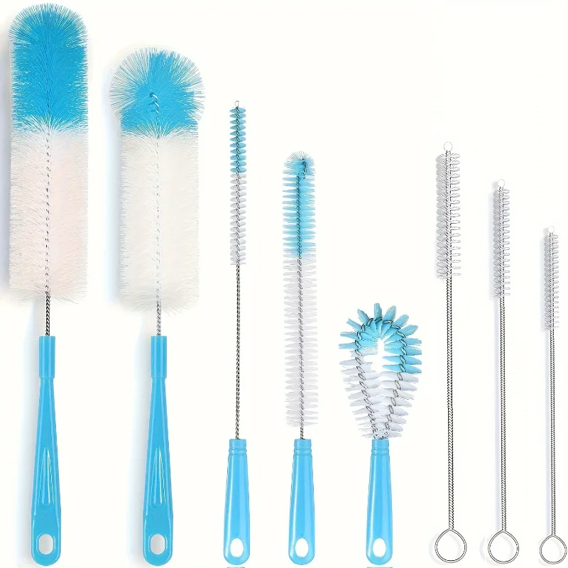 8pcs Straw Brush,Tea Stain Removal Brush,No Dead Corner, Multipurpose Kitchen Cleaning Brush,For Water Bottle,tea Cup, Groove,